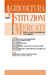 Article, Free redistribution of surplus food in the circular economy : the Italian legislation, Franco Angeli
