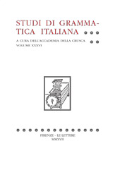 Fascicolo, Studi di grammatica italiana : XXXVI, 2017, Le Lettere