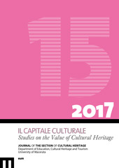 Issue, Il capitale culturale : studies on the value of cultural heritage : 15, 1, 2017, EUM-Edizioni Università di Macerata
