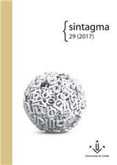 Heft, Sintagma : revista de lingüística : 29, 2017, Edicions de la Universitat de Lleida