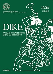 Fascicolo, Dike : rivista di storia del diritto greco ed ellenistico : 19/20, 2016/2017, Mimesis