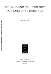 Fascicolo, Science and technology for cultural heritage : 26, 1/2, 2017, Fabrizio Serra