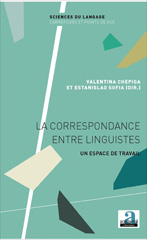 E-book, La correspondance entre linguistes : un espace de travail, Academia