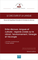 E-book, Entre discours, langues et cultures : regards croisés sur le climat, l'environnement, l'énergie e l'écologie, EME Editions