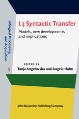 E-book, L3 Syntactic Transfer, John Benjamins Publishing Company