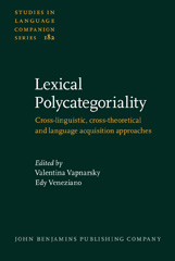 E-book, Lexical Polycategoriality, John Benjamins Publishing Company