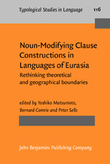 E-book, Noun-Modifying Clause Constructions in Languages of Eurasia, John Benjamins Publishing Company