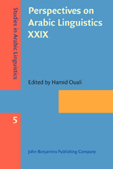 E-book, Perspectives on Arabic Linguistics XXIX, John Benjamins Publishing Company