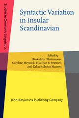 E-book, Syntactic Variation in Insular Scandinavian, John Benjamins Publishing Company