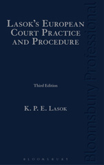 eBook, Lasok's European Court Practice and Procedure, Lasok QC, K P E., Bloomsbury Publishing