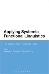 E-book, Applying Systemic Functional Linguistics : The State of the Art in China Today, Bloomsbury Publishing