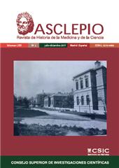 Fascicolo, Asclepio : revista de historia de la medicina y de la ciencia : LXIX, 2, 2017, Editorial CSIC