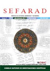 Fascicule, Sefarad : revista de estudios hebraicos y sefardíes : 77, 2, 2017, Editorial CSIC