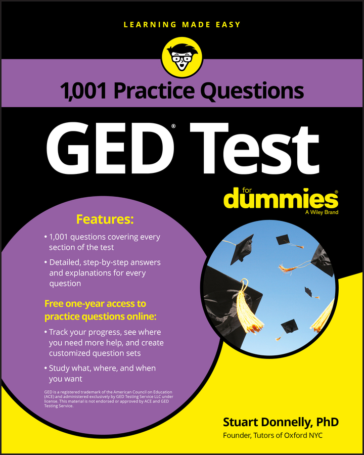 eBook, GED Test : 1,001 Practice Questions For Dummies, For Dummies