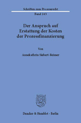 E-book, Der Anspruch auf Erstattung der Kosten der Prozessfinanzierung., Duncker & Humblot
