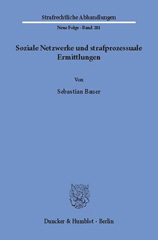 E-book, Soziale Netzwerke und strafprozessuale Ermittlungen., Duncker & Humblot
