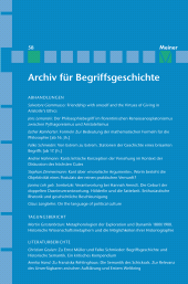 E-book, Archiv für Begriffsgeschichte. Band 58, Felix Meiner Verlag