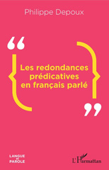 E-book, Les redondances prédicatives en français parlé, L'Harmattan
