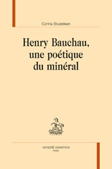 E-book, Henry Bauchau, une poétique du minéral, Bozedean, Corina, Honoré Champion