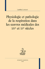 E-book, Physiologie et pathologie de la respiration dans les oeuvres médicales des XIVe et XVe siècles, Honoré Champion