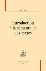 E-book, Introduction à la sémantique des textes, Hébert, Louis, Honoré Champion