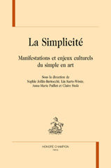 E-book, La simplicité : Manifestations et enjeux culturels du simple en art, Honoré Champion