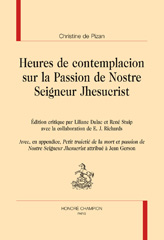 eBook, Heures de contemplacion sur la Passion de Notre Seigneur Jhesucrist, Honoré Champion