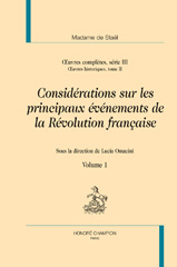 E-book, Oeuvres complètes : Oeuvres historiques, vol. 2 : Considérations sur les principaux événements de la Révolution française, Honoré Champion