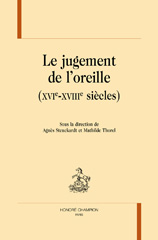 eBook, Le jugement de l'oreille : (XVIe-XVIIIe siècle), Honoré Champion