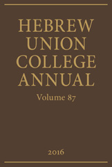 E-book, Hebrew Union College Annual, ISD