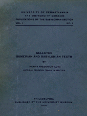 E-book, Selected Sumerian and Babylonian Texts, ISD