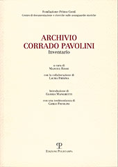 E-book, Archivio Corrado Pavolini : inventario, Polistampa