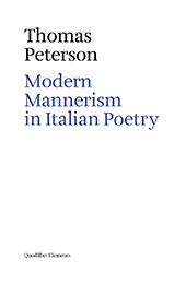 E-book, Modern Mannerism in Italian poetry, Quodlibet