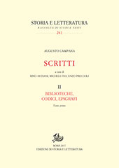 eBook, Scritti : II : biblioteche, codici, epigrafi, Campana, Augusto, Edizioni di storia e letteratura