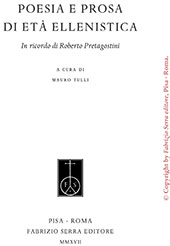 E-book, Poesia e prosa di età ellenistica : in ricordo di Roberto Pretagostini, Fabrizio Serra Editore