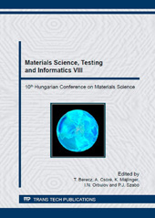 E-book, Materials Science, Testing and Informatics VIII, Trans Tech Publications Ltd