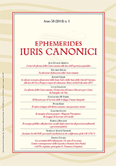 Fascicule, Ephemerides iuris canonici : 58, 1, 2018, Marcianum Press