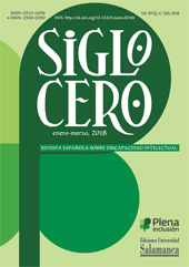Fascicolo, Siglo Cero : Revista Española sobre Discapacidad Intelectual : 49, 1, 2018, Ediciones Universidad de Salamanca
