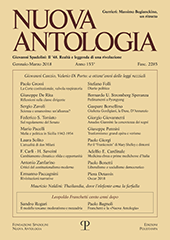 Fascicule, Nuova antologia : 619, 2285, 1, 2018, Polistampa