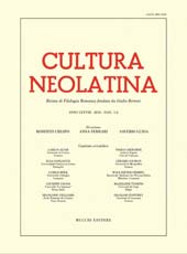 Issue, Cultura neolatina : LXXVIII, 1/2, 2018, Enrico Mucchi Editore
