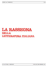 Fascículo, La rassegna della letteratura italiana : 122, 1, 2018, Le Lettere