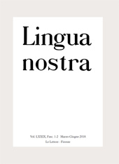 Fascicule, Lingua nostra : LXXIX, 1/2, 2018, Le Lettere