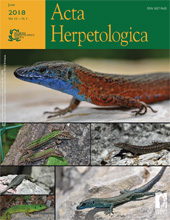 Fascicolo, Acta herpetologica : 13, 1, 2018, Firenze University Press