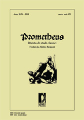 Fascicule, Prometheus : rivista di studi classici : XLIV, 2018, Firenze University Press