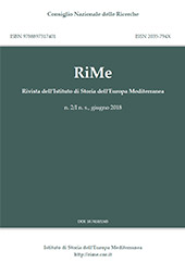 Fascículo, RiMe : rivista dell'lstituto di Storia dell'Europa Mediterranea : 2 nuova serie, I, 2018, ISEM - Istituto di Storia dell'Europa Mediterranea