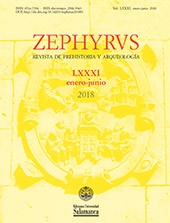 Heft, Zephyrus : revista de prehistoria y arqueología : LXXXI, 1, 2018, Ediciones Universidad de Salamanca
