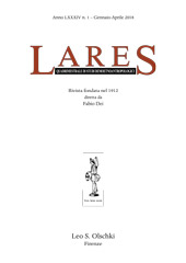 Fascicolo, Lares : rivista quadrimestrale di studi demo-etno-antropologici : LXXXIV, 1, 2018, L.S. Olschki