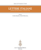 Issue, Lettere italiane : LXX, 2, 2018, L.S. Olschki