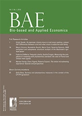 Heft, Bio-based and Applied Economics : 7, 1, 2018, Firenze University Press