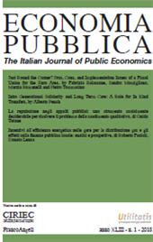 Heft, Economia pubblica : XLV, 1, 2018, Franco Angeli